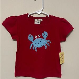 NWT- Luigi Kids Red Crab T-Shirt - 2T